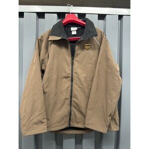UPS Driver Uniform Jacket Men XL Wearguard Softshell Fleece Lined Bomber